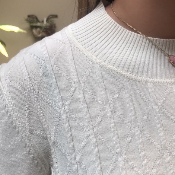 Allison Daley Ribbed Knit Sweater Size Large Cream Pullover - Picture 3 of 11